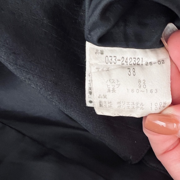 90s/Y2K Vintage Japanese designer Novespazio X Noboru Yamafuji black wrap dress - Picture 3 of 5